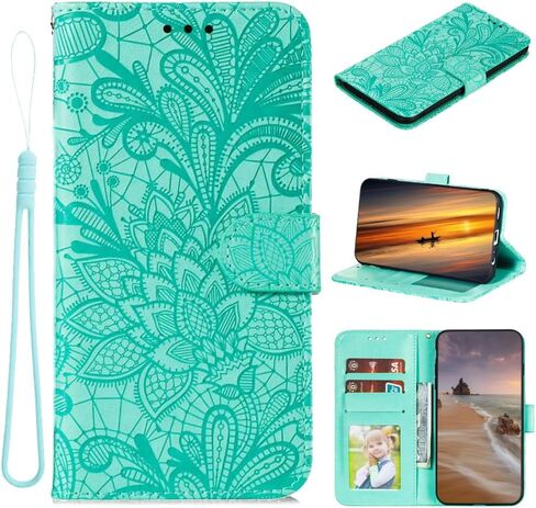 for Google Pixel 6 (2021) 6.4" Embossing Wallet Case Kickstand Magnetic Flip Cover Credit Cards Slot PU Leather Shockproof Flip Magnetic Case for Google Pixel 6 (Purple) in Saudi Arabia