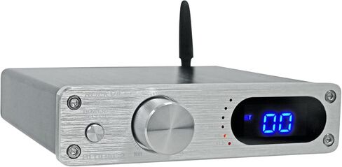Rockville BLUDAC2S Hi-Res DAC Amplifier, Silver, 192k, Bluetooth, Optical/Sub Out, Includes Remote - Perfect for Music Playback, Home Theater, Gaming in Saudi Arabia