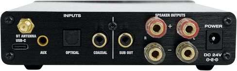 Rockville BLUDAC2S Hi-Res DAC Amplifier, Silver, 192k, Bluetooth, Optical/Sub Out, Includes Remote - Perfect for Music Playback, Home Theater, Gaming in Saudi Arabia