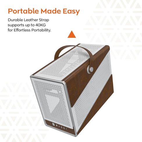 MONTECH Heritage mATX, Micro Form Factor Compact Leather Gaming Chassis with Signature Handle Design, Supports Latest GPUs, ATX PSU, 360mm AIO, 4 Fans, Headphone Hanger - White in Saudi Arabia