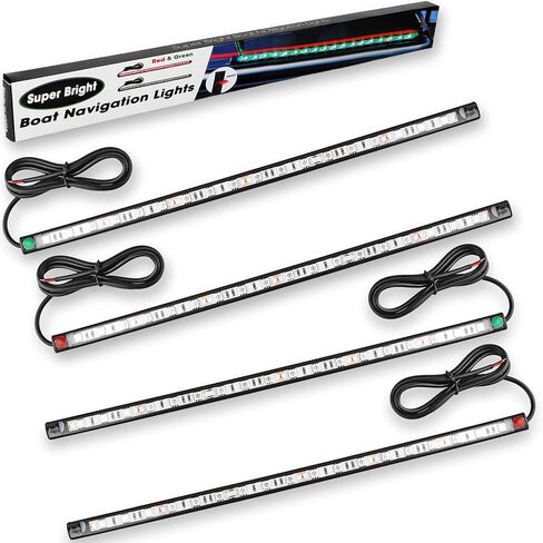 Boat Navigation Lights, Red and Green Bow Lights Night Fishing, No Drilling LED Marine Navigation Light for Kayak Pontoon Jon Canoe Bass in Saudi Arabia