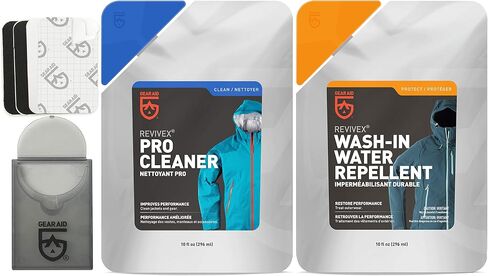 GEAR AID Revivex Pro Cleaner Wash for Synthetic Technical Fabrics, GORE-TEX Jackets, Tents, Sleeping Bags, Ski Pants, Gloves, and Outdoor Waterproof-Breathable Gear, 1 Liter (33.8 fl oz) in Kuwait