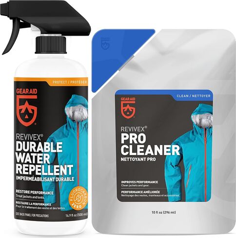 GEAR AID Revivex Pro Cleaner Wash for Synthetic Technical Fabrics, GORE-TEX Jackets, Tents, Sleeping Bags, Ski Pants, Gloves, and Outdoor Waterproof-Breathable Gear, 1 Liter (33.8 fl oz) in Kuwait