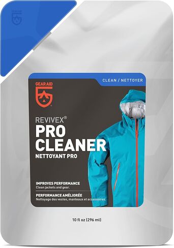 GEAR AID Revivex Pro Cleaner Wash for Synthetic Technical Fabrics, GORE-TEX Jackets, Tents, Sleeping Bags, Ski Pants, Gloves, and Outdoor Waterproof-Breathable Gear, 1 Liter (33.8 fl oz) in Kuwait