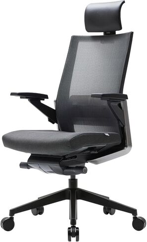 SIDIZ T80 Premium Ergonomic Office Chair : Extreme Comfort Home Office Desk Chair, Adjustable Headrest, Lumbar Support, 3D Armrests, Forward Tilt, Seat Depth, Alternative Gaming Chair (Black) in Saudi Arabia