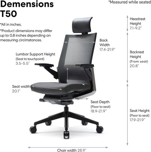 SIDIZ T80 Premium Ergonomic Office Chair : Extreme Comfort Home Office Desk Chair, Adjustable Headrest, Lumbar Support, 3D Armrests, Forward Tilt, Seat Depth, Alternative Gaming Chair (Black) in Saudi Arabia