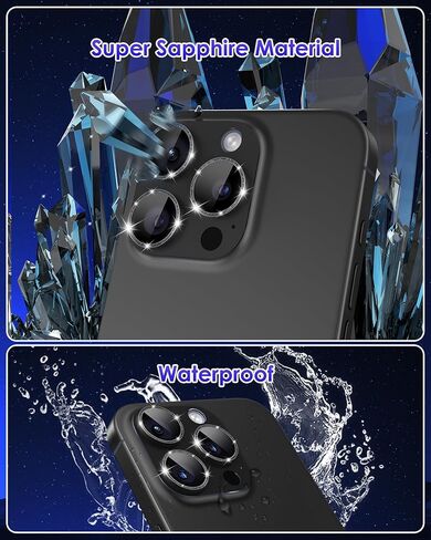 متوافق مع iPhone 15 Pro/iPhone 15 Pro Max Camera Lens Protector [تغطية كاملة معدن] in Kuwait