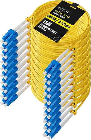 5 حزمة 2M/6ft LC إلى LC كبل تصحيح الألياف الوضع الواحد ، LC UPC إلى LC UPC DUPLEX OS2 SINGLEMODE OS1 ، 9/125UM LZSH 1G/10GB الألياف البصرية كابل التصحيح البصري ، بما في ذلك 3ft/6ft/10ft/15ft in Kuwait