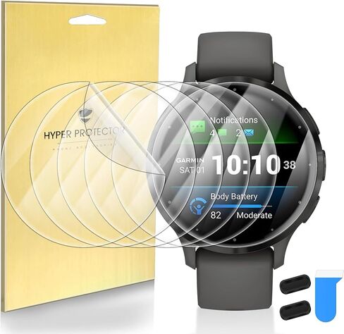 Suoman 6-Pack for Garmin vivoactive 5 Screen Protector, Charger Port + TPU High Definition Clear Protective Film in Kuwait
