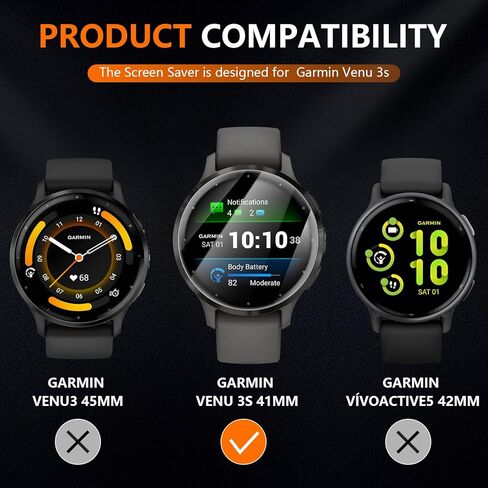 Suoman 6-Pack for Garmin vivoactive 5 Screen Protector, Charger Port + TPU High Definition Clear Protective Film in Kuwait