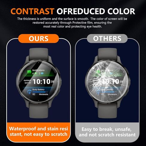 Suoman 6-Pack for Garmin vivoactive 5 Screen Protector, Charger Port + TPU High Definition Clear Protective Film in Kuwait