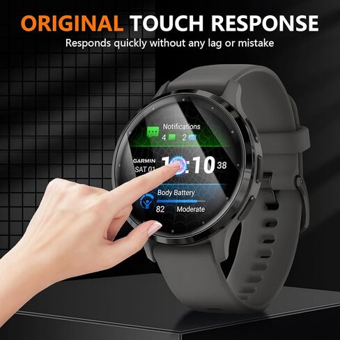 Suoman 6-Pack for Garmin vivoactive 5 Screen Protector, Charger Port + TPU High Definition Clear Protective Film in Kuwait