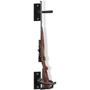 Gun Rack for Wall,Indoor Gun Racks Wall Mount,Heavy Duty Steel Rifle Wall Mount,Height-Adjustable Display Shotgun Rack