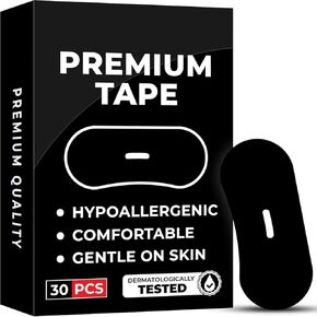 شريط الراحة (30 حزمة) - شريط hypoallergenic للبشرة الحساسة ، وإزالة غير مؤلمة ، ومريحة للتنفس لممارسة الرياضة