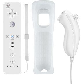 QUMOX Remote Controller Remote Control + Nunchuk for Nd Wii/WII U White