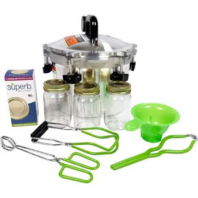 All American 1930: 10.5qt Pressure Cooker/Canner Plus (The 910) - Exclusive Metal-to-Metal Sealing System - Easy to Open & Close - Suitable for Gas, Electric, or Flat Top Stoves - Made in the USA