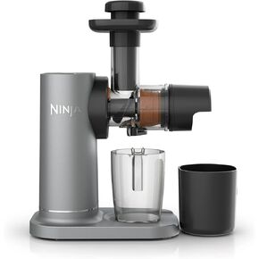 Ninja JC150 NeverClog Cold Press Juicer, Powerful Slow Juicer with Total Pulp Control, Countertop, Electric, 2 Pulp Functions, Dishwasher Safe, 2nd Generation, Silver (Renewed)