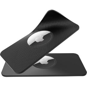 2-Pack AirTag Wallet Holder - Ultra Thin Card Insert for Apple AirTag, Flexible & Stays Hidden Airtag Card Holder，Perfect for Purse, Backpack, Wallet, Handbag and More (Black Twill*2)