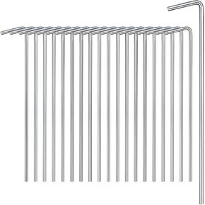 40/80/160 Pack Tent Pegs, 7" Metal Tent Stakes Pegs with Hook, Tent Garden Stakes for Camping, Canopy, Outdoor Decoration(7", 40 Pack)