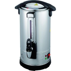 Classic Kitchen 40 Cup Hot Water Boiler Urn with Twisloc™ Safety Locking Tap, Stainless Steel Spout, Stainless Steel Double Wall Circuit Board Heating System allows Instant Reboil.