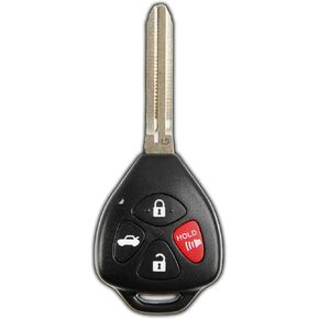 KeylessOption Keyless Entry Remote Head Car Key Fob Control G on Blade 4-Button Replacement for 2010- 2011 Toyota Camry (HYQ12BBY, 89070-06650, G Chip)