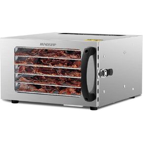 8-Tray Stainless Steel Food Dehydrator for Jerky & Meat | 194℉ Adjustable Temperature, 24-Hour Timer, Overheat Protection | Perfect for Fruits, Vegetables, and Herbs