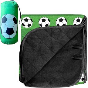 Outdoor Waterproof Blanket for Sporting Events, Camping, Picnic Blankets, Beach Blanket, Warm Fleece Stadium Blanket, Outdoor Sports, Baseball, Soccer Gifts (Blue, Baseball Blanket)