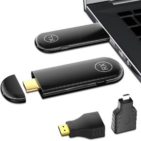 4K Wireless HDMI Transmitter and Receiver 100FT, Plug&Play Portable 2.4G/5G Wireless HDMI Extender, 4K Wireless Display Adapter for Video and Audio Streaming to Monitor from Laptop/TV Box
