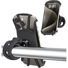 A2C Bike Phone Holder, 360° Rotation Phone Mount for Bike, Motorcycle Bicycle Handlebar Phone Holder Compatible with 4.7'' - 6.7'' Cellphones, Silicone Bike Phone Mount