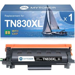 MYTONER TN830XL Black Toner Cartridge High Yield Replacement for Brother TN830 TN-830 TN830XL Printer for DCP-L2640DW MFC-L2820DW HL-L2400D HL-L2460DW HL-L2405W HL-L2465DW HL-L2480DW, 1-Pack