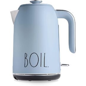 Rae Dunn Electric Water Kettle - Stainless Steel Coffee Maker, Tea Kettle, Electric Hot Water Kettle with Automatic Shut Off Boil-Dry Protection, 1500 Watt Boiling Power, 1.7 Liters, Cream