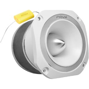 PRV AUDIO TW700Ti White 4 Inch Titanium Bullet Tweeter 240 Watts, 8 Ohm Super Tweeter, Built-in Capacitor Pro Audio High Frequency Driver (2 Tweeters)