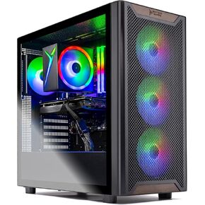 Skytech Azure Gaming PC Desktop, Ryzen 7 9700X 3.8 GHz (5.5GHz Turbo Boost), NVIDIA RTX 4060 8GB GDDR6, 1TB SSD, 16GB DDR5 RAM 6000, 650W Gold PSU, 360mm ARGB AIO, Wi-Fi, Win 11 Home