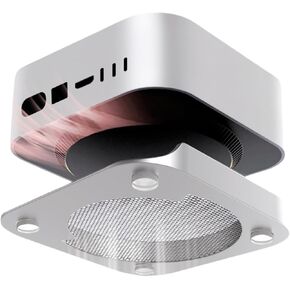 Suitable for Mac Mini M4/M4 Pro 2024 Desktop Dust Mount and Heat Dissipation Stand Accessories, Mac Mini M4 Stand Aluminum Alloy Bracket Base Holder (Silver) ﻿