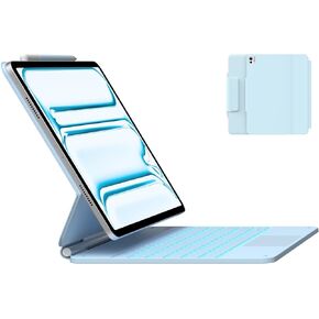 typecase Keyboard Case for iPad Pro 13 M4 2024,Magic Keyboard with 11 Colors Backlight for iPad Pro 13,Keyboard Case with Pencil Holder,Built-in Trackpad,Easy-Set Magnetic Stand(Carbon Fiber)