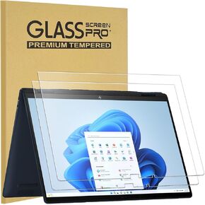2 Pack Designed for HP Envy x360 14 2-in-1 Convertible Laptop Tempered Glass Screen Protector (14 inch,14z-fa,14t-fc/es), 9H Hardness Scratch Resistant Shield - (NOT Fitting Any Other HP Models)