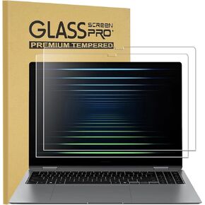 2 Pack Tempered Glass Screen Protector for 16" Samsung Galaxy Book5 Pro 360 & Galaxy Book5 Pro & Galaxy Book4 Edge & Galaxy Book4 / 3 Ultra & Galaxy Book4 Pro (16 inch), 9H Hardness, Scratch Resistant