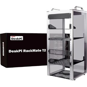 GeeekPi 12U Server Cabinet, 10 inch Server Rack for Network, Servers, Audio, and Video Equipment, DeskPi RackMate T2 Rackmount