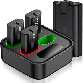 4X 3000mWh Rechargeable Xbox Controller Battery Pack Charger,Xbox One Series X Battery Charging Accessories Kit for Xbox One Series S/X, Xbox One/X/S/Elite Controllers