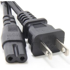 BluebirdSales 1ft Short AC Power Cable – 18AWG Figure 8 Universal Cord for Camera Chargers, TV, Monitor, Printer & More (5)