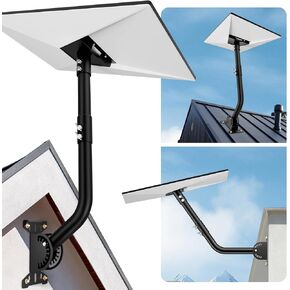 Starlink Roof Mount for Gen 3, Adjustable & Rotatable Wall Mounting Kit Compatible with V3 Starlink Standard Dish, Starlink Gen 3 Pole Mount Include Pipe Adapter, Ideal for Home, RV, Car