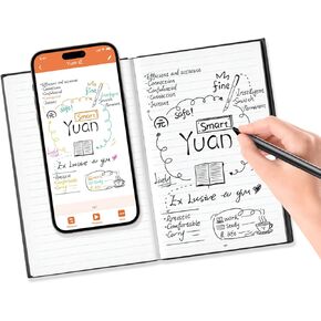 Digital Notebook with Smart Pen, Real-time Sync for Digitizing, Bluetooth Wireless Paper for Note-taking, Smart Writing Set Store Handwritten Notes Digitally, with Connected Notebook Notes App