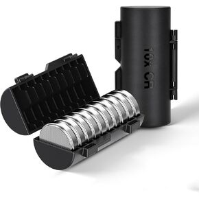 KIWIFOTOS 65 Slot Coin Cell Battery Case Organizer for CR2032, CR2016, CR2025, CR2320, CR2325, CR2330, CR2335, CR2354, CR2412, CR2430, CR2450 & LR44 Button Battery Holder
