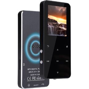 144GB MP3 Player - Music Player with Bluetooth 5.2 HiFi Sound Shuffle Single Loop FM Radio Built-in HD Speaker Voice Recorder Mini Design Ideal for Sport