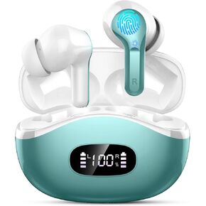 Wireless Earbuds, 2025 Bluetooth 5.4 Headphones Hi-Fi Stereo 3D Bass Ear Buds, 4 ENC Noise Cancelling Mic, 36Hrs USB-C in-Ear Earphones, IP7 Waterproof Workout Sport for Laptop Pad Android iOS, Black