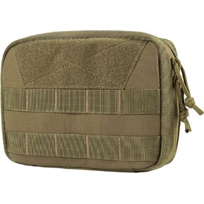 OneTigris MOLLE Pouch, Tactical Admin Pouch Belt EDC Tool Organizer Zippered Utility Waist Pack 7.5"x5"x2"
