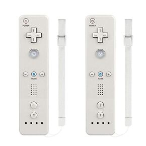 MOLICUI Wii Remote Controller,Wii Controller 2 Pack With Wrist Strap and Silicone Case,White