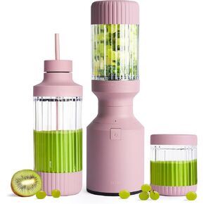 Beast Mighty 850 | Premium Compact Personal Blender | Smoothies, Shakes, Dressings, Sauces | Blends Ice and Frozen Fruit | New XL Vessel | Includes Extra Vessels, Lids and Straws | 850W (Cloud White)