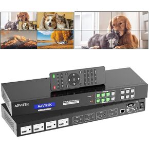 8x8 4K Seamless HDMI Matrix Switch مع واجهة المستخدم الرسومية ويب ، وحدة تحكم جدار فيديو مخصصة ، 1U MOUNT ، FLITITER HDMI Matrix Switcher مع OUT AUDIO ، أوضاع تحكم متعددة