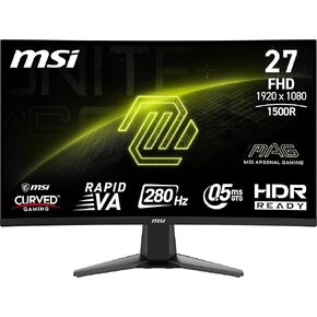 MSI MAG 276CXF 27-inch 1920 x 1080 (FHD) Curved Monitor, 280Hz, HDMI, DisplayPort, VGA Port, VESA Mountable, Tilt, Speaker, Slim Bezel, 0.5ms, Black